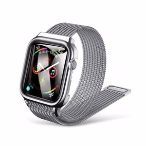 Ranneke USAMS ZB068 ruostumaton teräs iWatch Series 44mm hopeinen