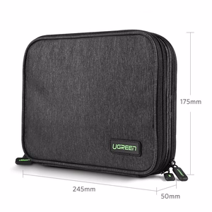 Ugreen case box for hard drive HDD SSD phone cables accessories 24.5 x 17.5 x 5 cm gray (50147 LP149)