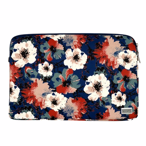 Wonder Sleeve Laptop 13-14 inches blue and camellias