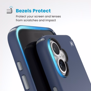 Speck Presidio2 Pro -suojakuori MagSafe- ja ClickLock-tuella iPhone 16 Plus:lle, Coastal Blue/Dust Grey