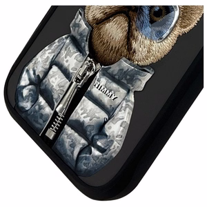 NIMMY Suojakuori COOL&CUTE 2.0 Koira iPhone 16 Pro:lle musta