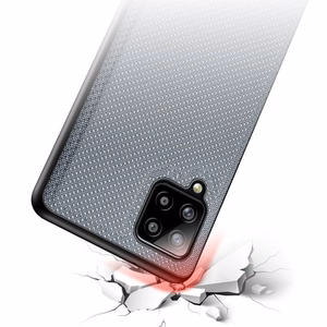 Dux Ducis Fino kotelo päällystetty nylon materiaalia Samsung Galaxy A42 5G harmaa