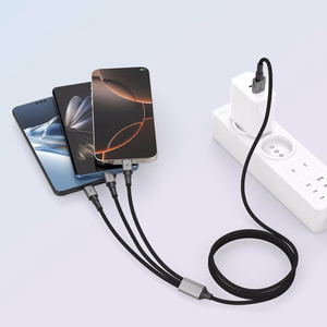 Tech-Protect UltraBoost DNA 3in1 USB-C / Micro-USB / Lightning -kaapeli 120 cm - harmaa