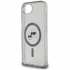 Karl Lagerfeld IML Metal Karl & Choupette Heads MagSafe Alkuperäinen Pussi iPhone 17e/16e:lle - Musta