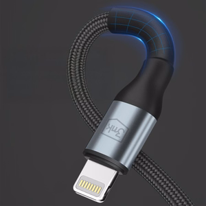 3mk Hyper Cable N-SERIES USB-A / Lightning 1m 5V/2.4A 12W - musta