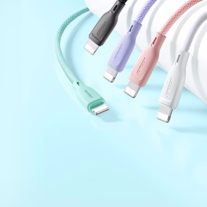 Joyroom Multi-Color Series S-A34 USB-A / Lightning 3A Kaapeli 1m - vaaleanpunainen