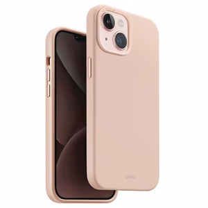 Uniq Lino Hue Magclick Charging Suojakuori iPhone 15:lle - vaaleanpunainen