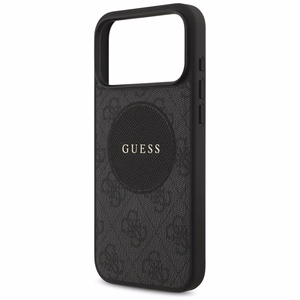 Guess 4G Circle Classic Logo MagSafe Suojakuori iPhone 17 Pro Maxille - musta