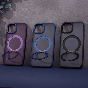 Mag Ring suojakuori pyörivällä renkaalla iPhone 15 Pro 6,1'' violetti