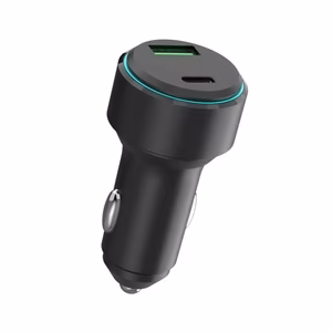 Forever kierrätysmateriaalista valmistettu autolaturi USB-C USB-A 32W LS-AC-32