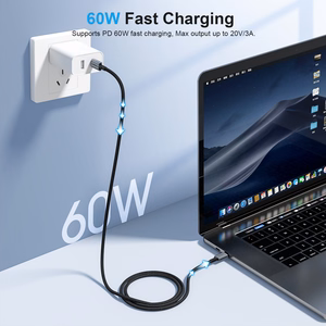 USB-kaapeli Choetech XCC-1015 USB-C – USB-C PD60W 2,0 m musta