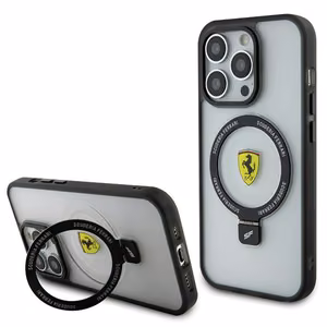 Ferrari FEHMP15LUSCAH iPhone 15 Pro 6.1 läpinäkyvä kovakuori Ring Stand 2023 Collection MagSafe