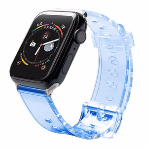 Silikoniranneke Rannekoru Rannekorun hihnan valo Apple Watch 42 / 44 mm - sininen - sininen