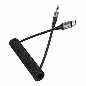 Cable AUX Jack 3,5 mm to USB C Hoco 1,5 m UPA33B black