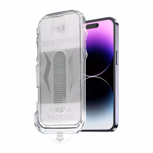 Tempered Glass Full Glue Easy-Stick Box for IPHONE 16 PRO MAX BLACK