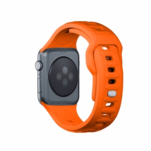 3mk-silikoniranneke Apple Watchille, 38/40/41/42 mm, oranssi, pieni koko