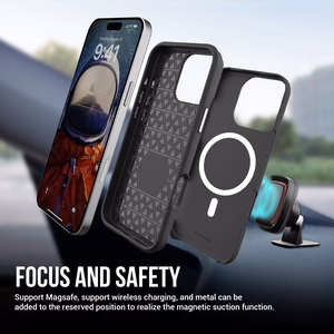 Perfectionists Triangle Mag suojakuori iPhone 16 Pro Max musta