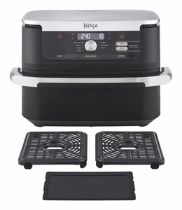 Ninja Foodi FlexDrawer AF500EU – kaksialueinen kiertoilmakypsennin, 2470 W, 10.4 l, musta
