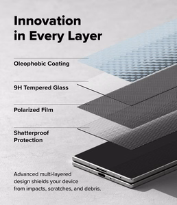 Ringke Easy Slide Privacy 360 2 kpl yksityisyyttä suojaavia suojalaseja mallille Samsung Galaxy Z Fold 8 Ultra