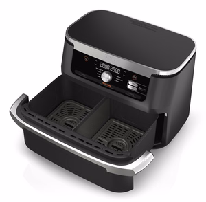 Ninja Foodi FlexDrawer AF500EU – kaksialueinen kiertoilmakypsennin, 2470 W, 10.4 l, musta