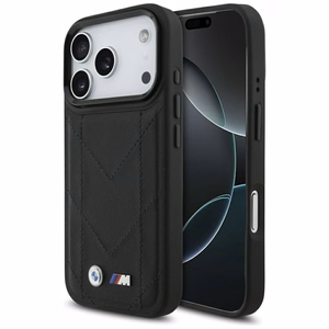BMW M Quilted Logo MagSafe Suojakuori iPhone 17 Pro:lle - Musta