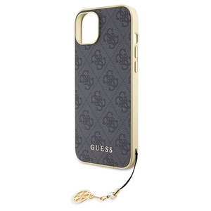 Guess 4G Charms Collection suojakuori iPhone 15 Plus:lle - harmaa
