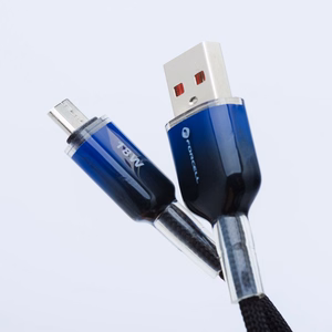 Kaapeli FORCELL F-ENERGY C351 USB A - Micro USB QC3.0 2,4A 18W liukuväri 1 m musta (m)