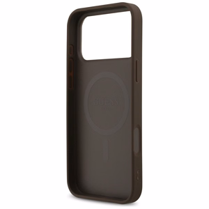 Guess 4G Printed Stripes MagSafe suojakuori iPhone 17 Pro Max:lle ruskea