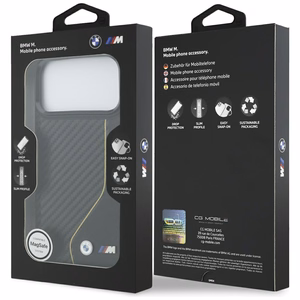 BMW M Carbon Line & Logo MagSafe Suojakuori iPhone 17 Pro Maxille - keltainen