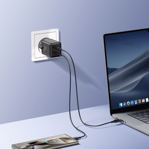 Joyroom JR-TCG17 -seinälaturi, 45 W, 2 × USB-C (EU-pistoke), musta