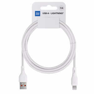 Cable USB A to Lightning Blue Star 2,4A ECO 1 m PJ68-24-2.4 white
