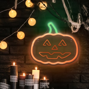 Neon PLEXI LED PUMPKIN WITH STEM oranssi vihreä NNE13 Neolia