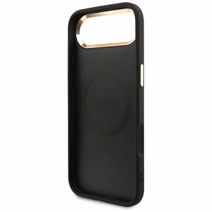GUESS suojakuori iPhone 17 Air MagSafe-yhteensopiva GUHMP17MP4GTDGMK (4G PU W/ Triangle Logo) kultainen ja musta