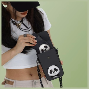 NIMMY puhelinlaukku BIG EYED PET 2.0 Panda musta