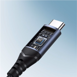 Joyroom SY-C01 USB-C DAC sovitin 3.5 mm mini jack - musta
