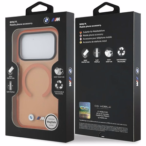 BMW M IML Metal Logos MagSafe Suojakuori iPhone 17 Pro Max - Pro Oranssi