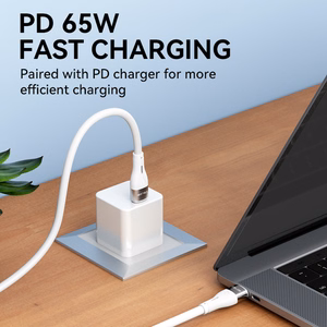 Wozinsky WSTCC1 USB-C / USB-C PD 65W kaapeli 1 m - valkoinen