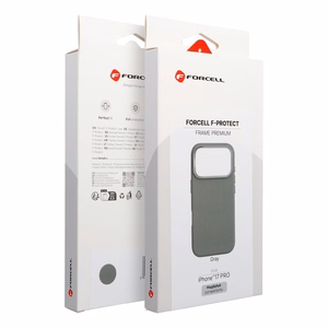 Suojakuori iPhone 16e (SE4 2025) / 17e:lle Forcell F-Protect Frame Premium, MagSafe-yhteensopiva, harmaa