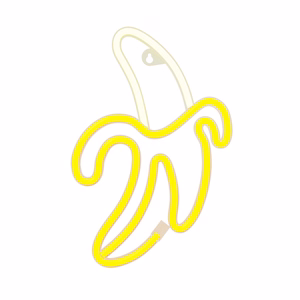 Neon LED-valo BANANA valkoinen keltainen Bat + USB FLNE10 Forever Light