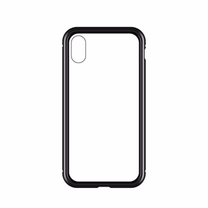 Wozinsky Full Magnetic Case Full Body etu- ja takakuori sisäänrakennettu lasi Vivo X60 musta läpinäkyvä musta läpinäkyvä