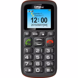 Maxcom MM 428 L GSM -matkapuhelin, musta ja punainen