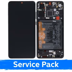LCD-näyttö yhteensopiva Huawei P30 kehyksellä / musta / (Service Pack)