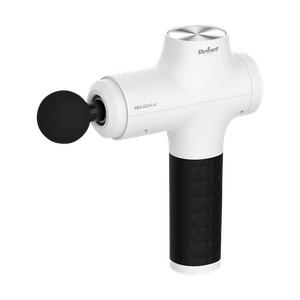 REBEL ACTIVE massage gun with 8 attachments, white