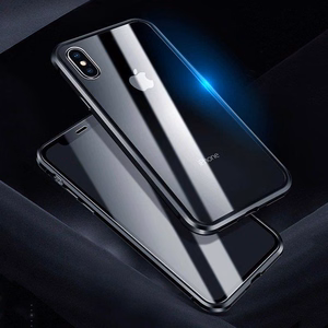 Wozinsky Full Magnetic Case Full Body etu- ja takakuori sisäänrakennettu lasi Samsung Galaxy A72 4G musta läpinäkyvä musta läpinäkyvä