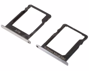 SIM-kortin pidike Huawei P8 Lite hopeinen (valkoinen) 2 kpl alkuperäinen (service pack)