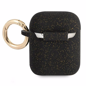 Guess GUA2SGGEK AirPods suojakuori musta/musta Silikoni Glitteri