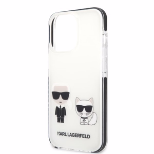 Karl Lagerfeld KLHCP13XTPEKCW iPhone 13 Pro Max 6.7 kovakuori valkoinen/valkoinen Karl & Choupette