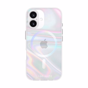 Case-Mate Soap Bubble MagSafe suojakuori iPhone 16 -laitteelle, helmiäishohtoinen