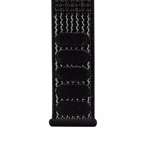 Crong Nylon Reflex Sport strap for Apple Watch 38 / 40 / 41 / 42 mm, black