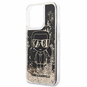 Karl Lagerfeld Liquid Glitter Gatsby kotelo iPhone 13 Pro Max - musta